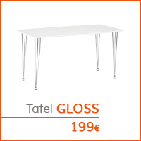 Mijn eerste appartementje - GLOSS tafel