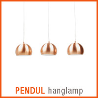 Koperkleurige PENDUL hanglamp - Alterego nieuwigheden