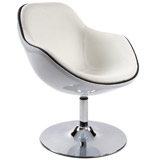 Witte, draaibare design fauteuil KOK - Alterego Design