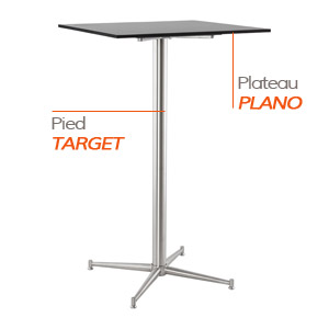 TARGET tafelvoet en PLANO tafelblad - Tafel Alterego